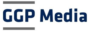 Blauer Schriftzug "GGP Media"