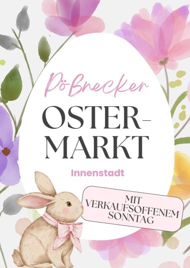 Plakat Ostermarkt in Frühlingsfarben