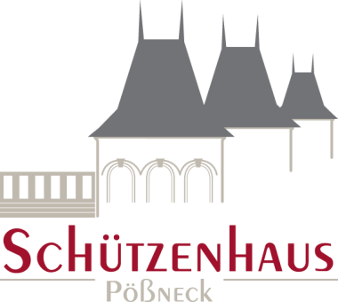 Schriftzug und Silhouette Schützenhaus
