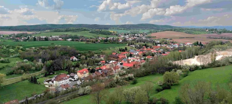 Ortsanlage Öpitz von oben